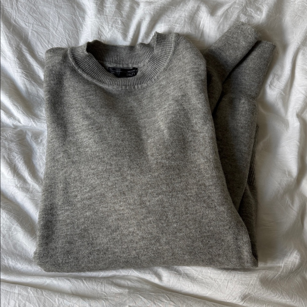 Cozy Gray Knit Sweater